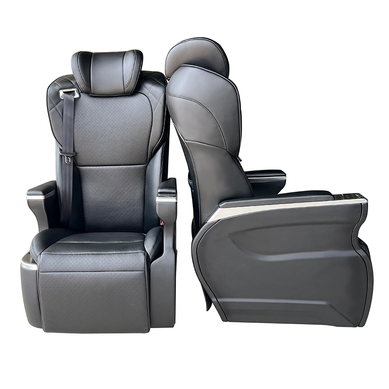 2nd row captain seats black nappa leather front and side view