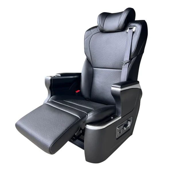 2nd row captain seats with extended electric leg rest