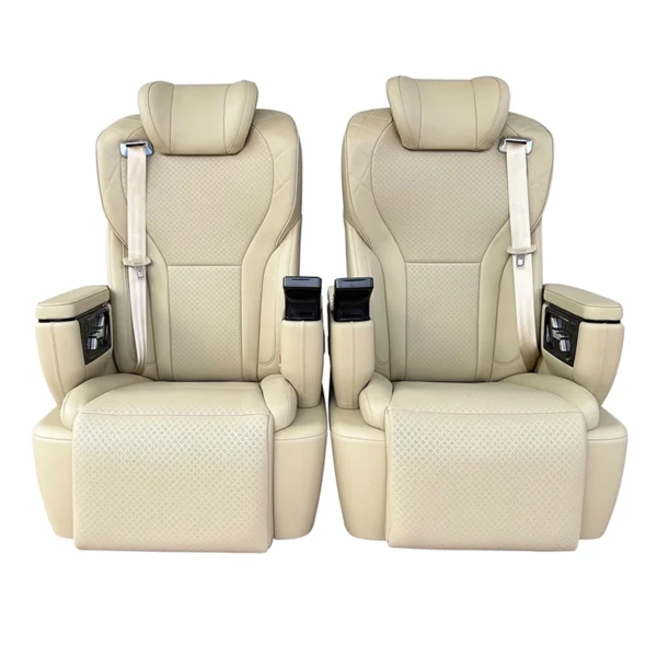 Captain van seats pair customizable color logo and pattern
