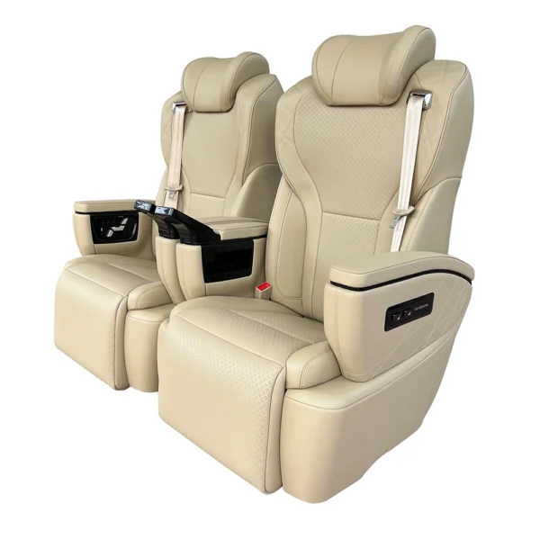 Captain van seats side view armrest convenient button controls