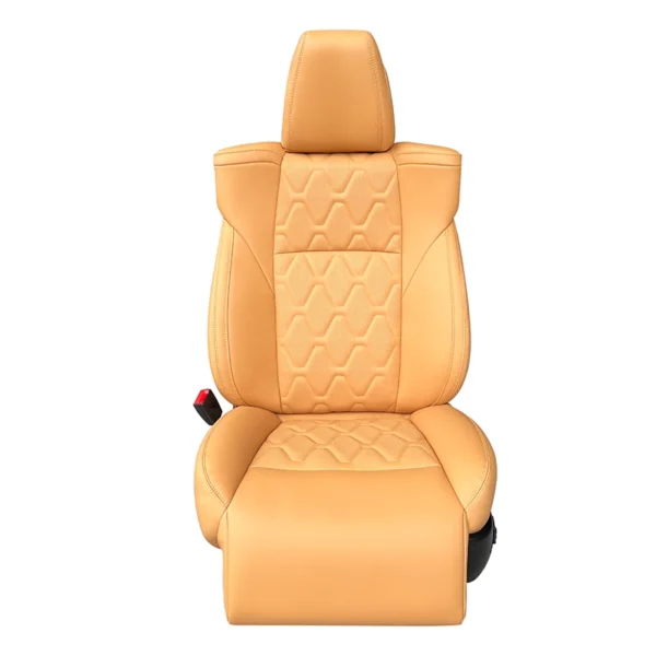 Custom leather driver seat that supports custom leather color and custom logo