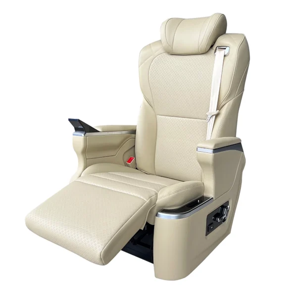 Hiace captain seat with extended electric leg rest