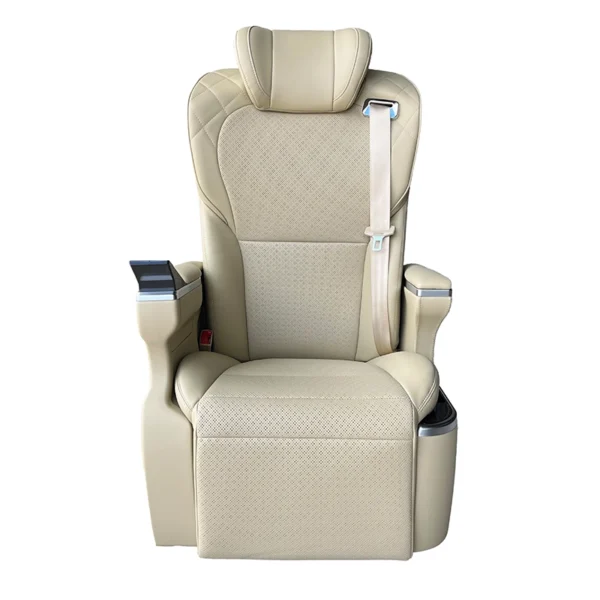 Hiace captain seat unique leather pattern front view