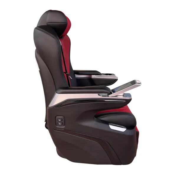 Limousine car seat button control touchscreen side view