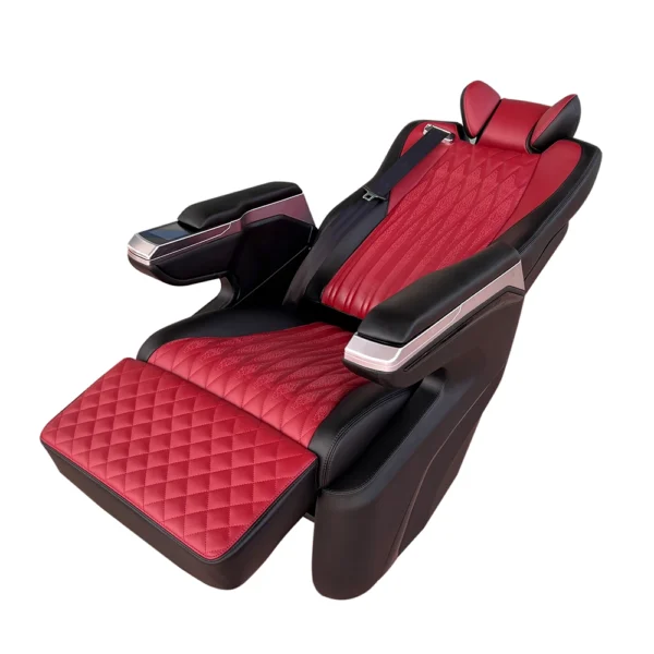 Limousine car seat fully reclined flat bed position