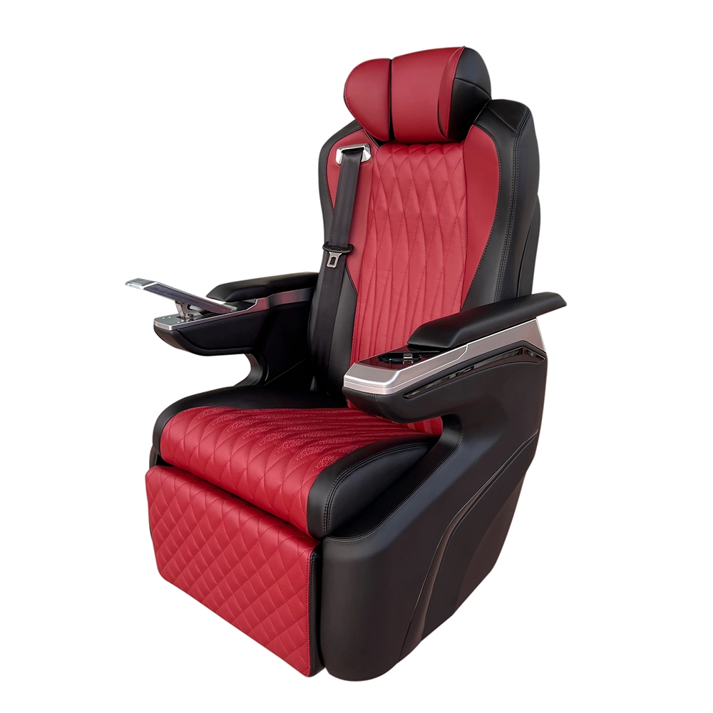 Limousine car seat hidden touch control storage side view