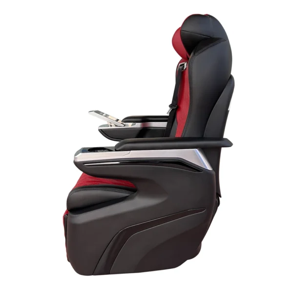Limousine car seat side view luxury leather design