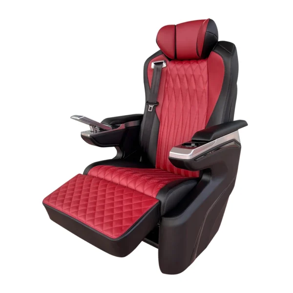 Limousine car seat electric leg rest touchscreen control