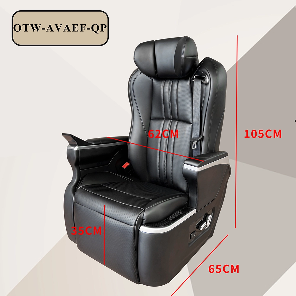 Luxury reclining car seats dimensions: 105cm height, 62cm width, and 65cm depth for vehicle fitment check.