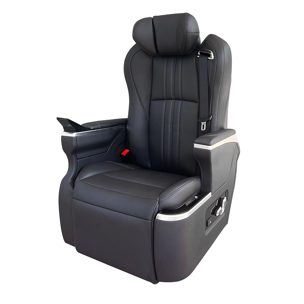 Luxury reclining car seats side view with new physical button panel