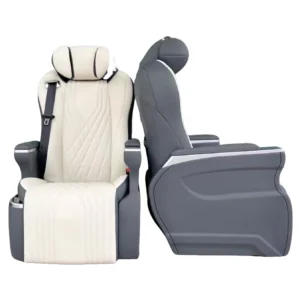 Luxury seats in car two-tone color front and side display