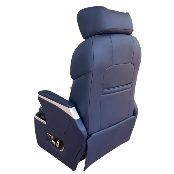 Rear view showing the delicate back design of toyota hiace captain seat with storage pocket