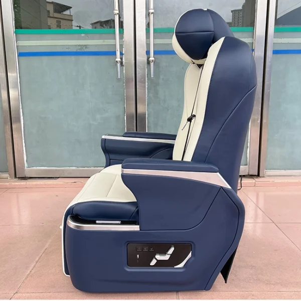 Two tone leather captain seats for grandia side display with upgraded side control button panel